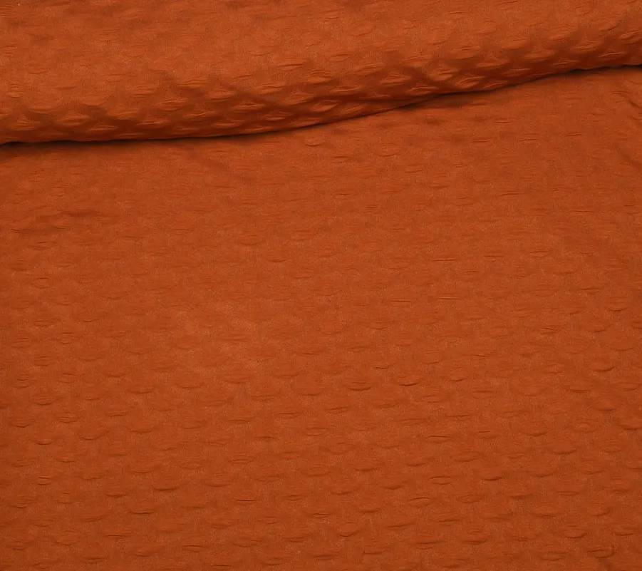 Jacquard tricot bruin dubbelzijdig
